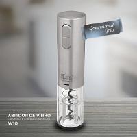 Abridor de Vinho à Bateria Black Decker Gourmand Gris W10, Saca Rolhas com Carregamento USB - Inox - 5