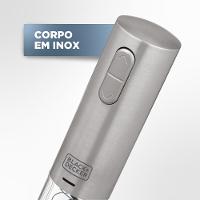 Abridor de Vinho à Bateria Black Decker Gourmand Gris W10, Saca Rolhas com Carregamento USB - Inox - 6