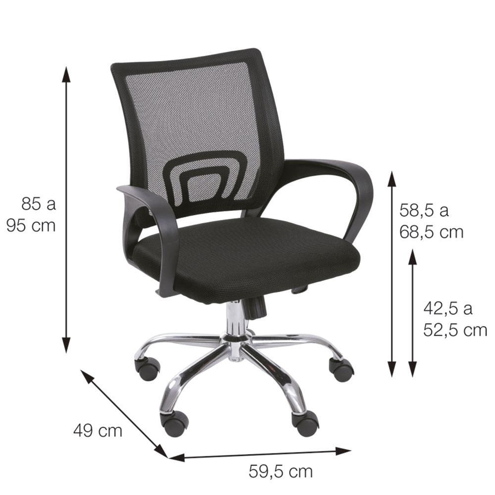 Cadeira de Escritório Giratória OR Design New Willet com Regulagem de Altura, Apoio para os Braços e Rodízios - 6