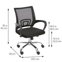 Cadeira de Escritório Giratória OR Design New Willet com Regulagem de Altura, Apoio para os Braços e Rodízios - 6