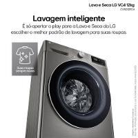 Lava e Seca LG 12Kg/7Kg Smart VC4 com Inteligência Artificial AI DD™ CV5012PC4 - Inox