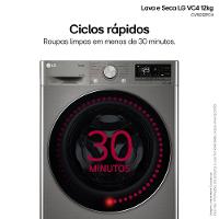 Lava e Seca LG 12Kg/7Kg Smart VC4 com Inteligência Artificial AI DD™ CV5012PC4 - Inox - 6