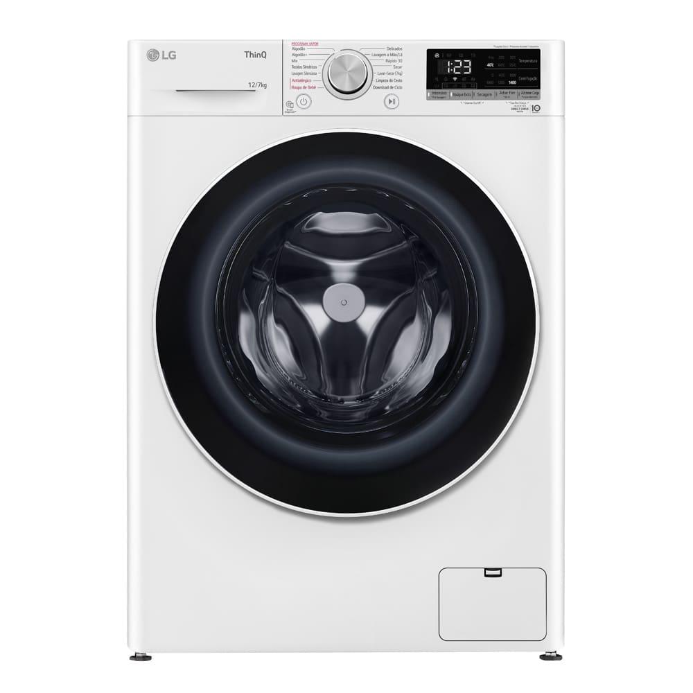 Lava e Seca LG 12Kg/7Kg Smart VC4 com Inteligência Artificial AI DD™ CV5012WC4 - Branca - 1