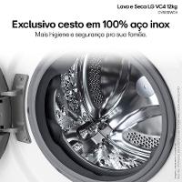 Lava e Seca LG 12Kg/7Kg Smart VC4 com Inteligência Artificial AI DD™ CV5012WC4 - Branca - 7