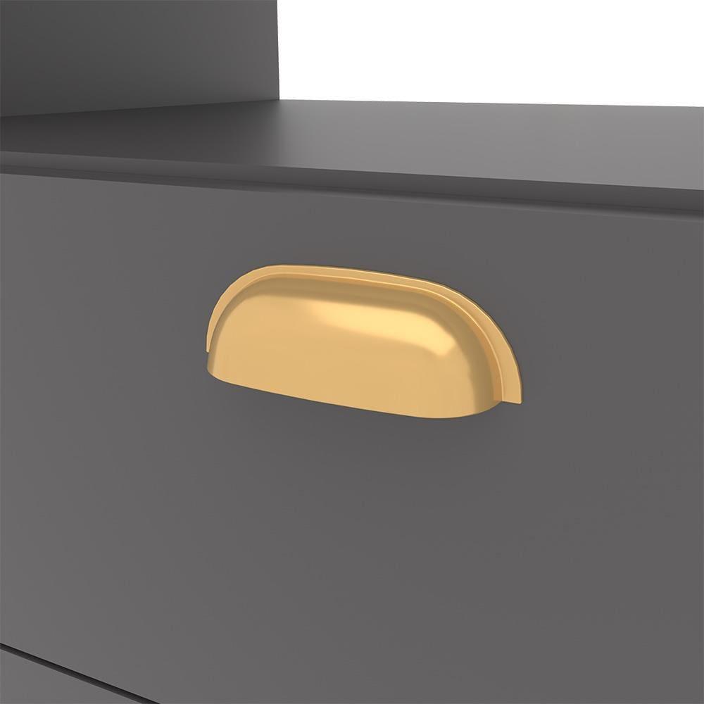 Cozinha Compacta Bartira Pérola com 5 Portas, 2 Gavetas, 1 Gavetão e 4 Prateleiras - 251cm de largura - 8