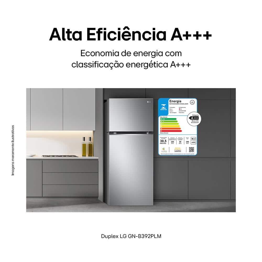 Geladeira LG Frost Free Duplex com Gaveta Fresh Zone e Multi Air Flow Inox Look - 395L - 3