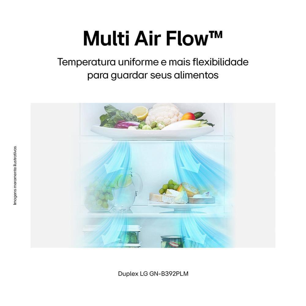 Geladeira LG Frost Free Duplex com Gaveta Fresh Zone e Multi Air Flow Inox Look - 395L - 11