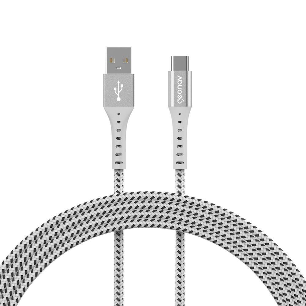Cabo USB-C ESC05WT em Nylon Trançado Geonav – 1,2 metro - 1
