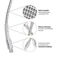 Cabo USB-C ESC06WT em Nylon Trançado Geonav – 1,2 metro - 8