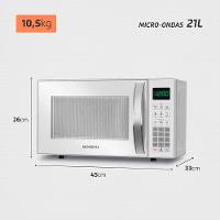 Micro-ondas Mondial MO-01-21-W com Função Tira Odor e Manter Aquecido Branco - 21L - 8
