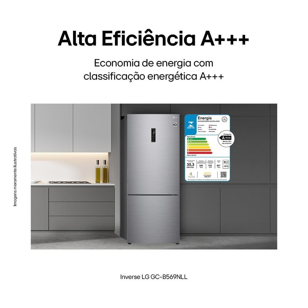 Geladeira LG Frost Free Inverse Conectividade Inteligente Inox Look - 451L - 2