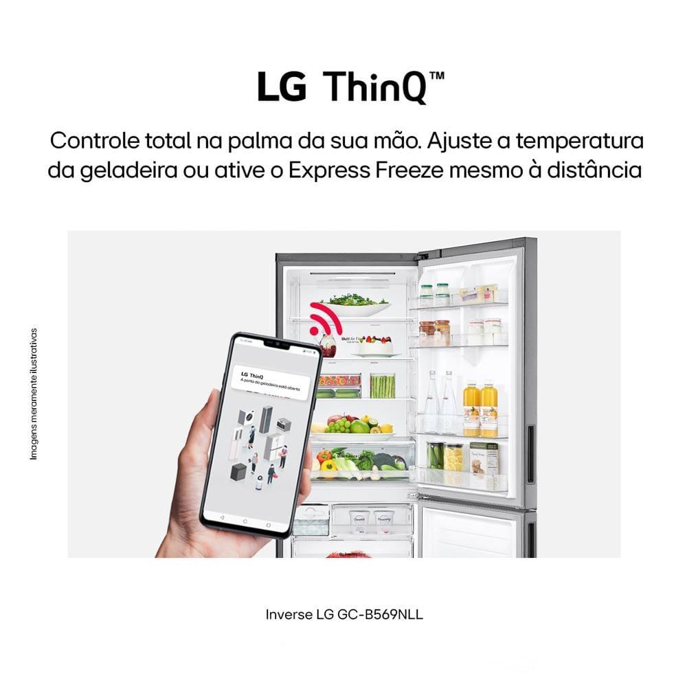 Geladeira LG Frost Free Inverse Conectividade Inteligente Inox Look - 451L - 9