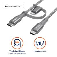 Cabo 2 em 1 USB-C Lightning LC21GR Geonav - 1,5m - 9