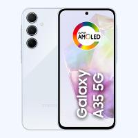 Smartphone Samsung Galaxy A35 5G Azul Claro 256GB, 8GB RAM, Câmera Tripla Traseira de até 50MP, Selfie de 13MP e Tela super AMOLED de 6.6” - 1