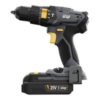 Parafusadeira e Furadeira de Impacto WAP K21 ID01 com acessórios - Cinza e Amarelo