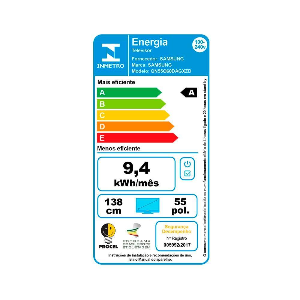 Smart TV 55" QLED 4K Samsung 55Q60D, Tecnologia de Pontos Quânticos, Design AirSlim, Gaming Hub, AI Energy Mode, Som em Movimento Virtual, Alexa - 10
