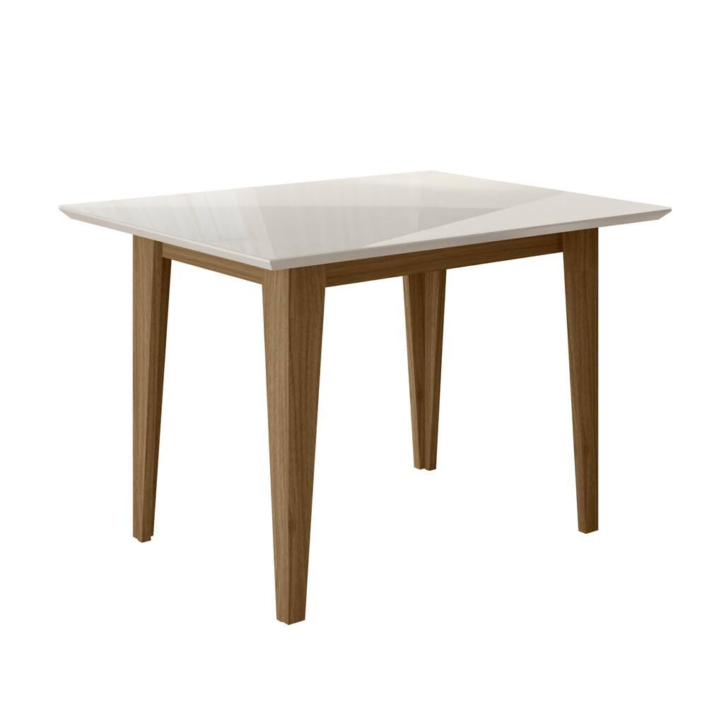 Mesa de Jantar Retangular Poliman Belle com Tampo de Vidro e 4 Cadeiras Revestidas em Suede - 3