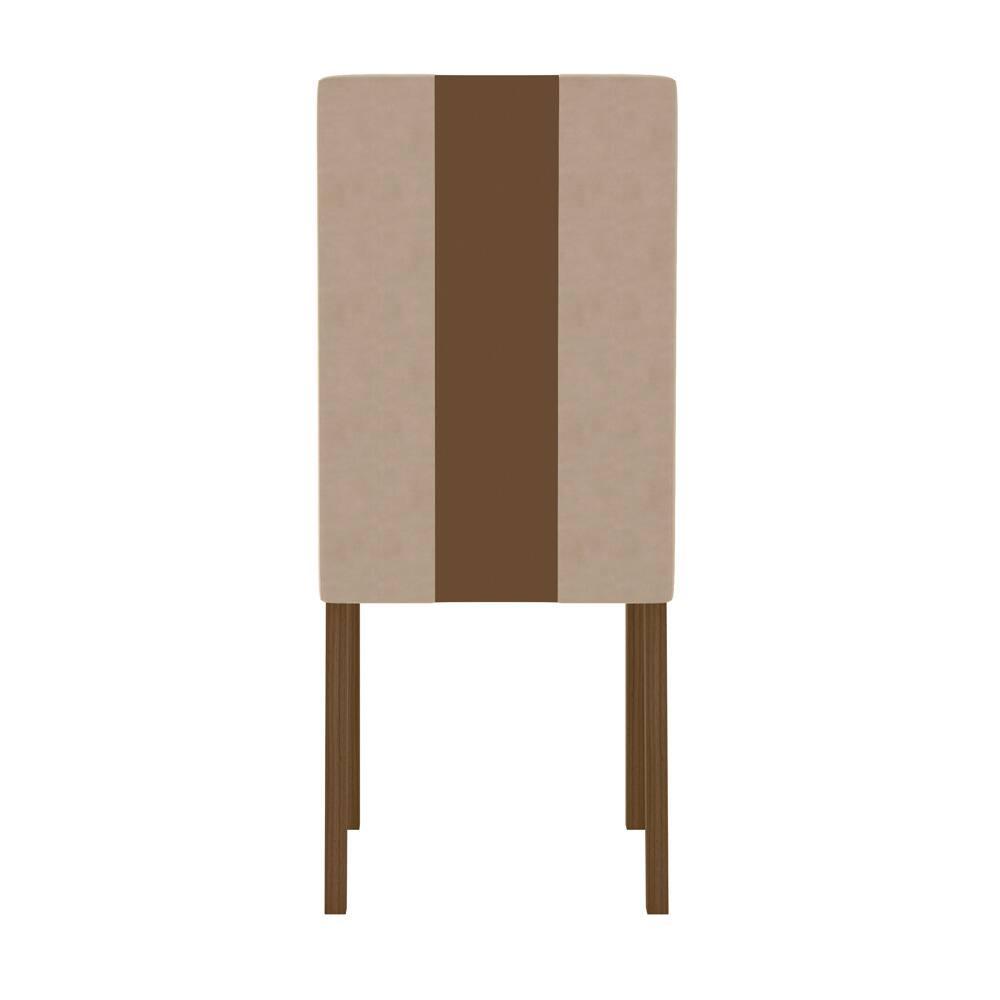 Mesa de Jantar Retangular Poliman Belle com Tampo de Vidro e 4 Cadeiras Revestidas em Suede - 6