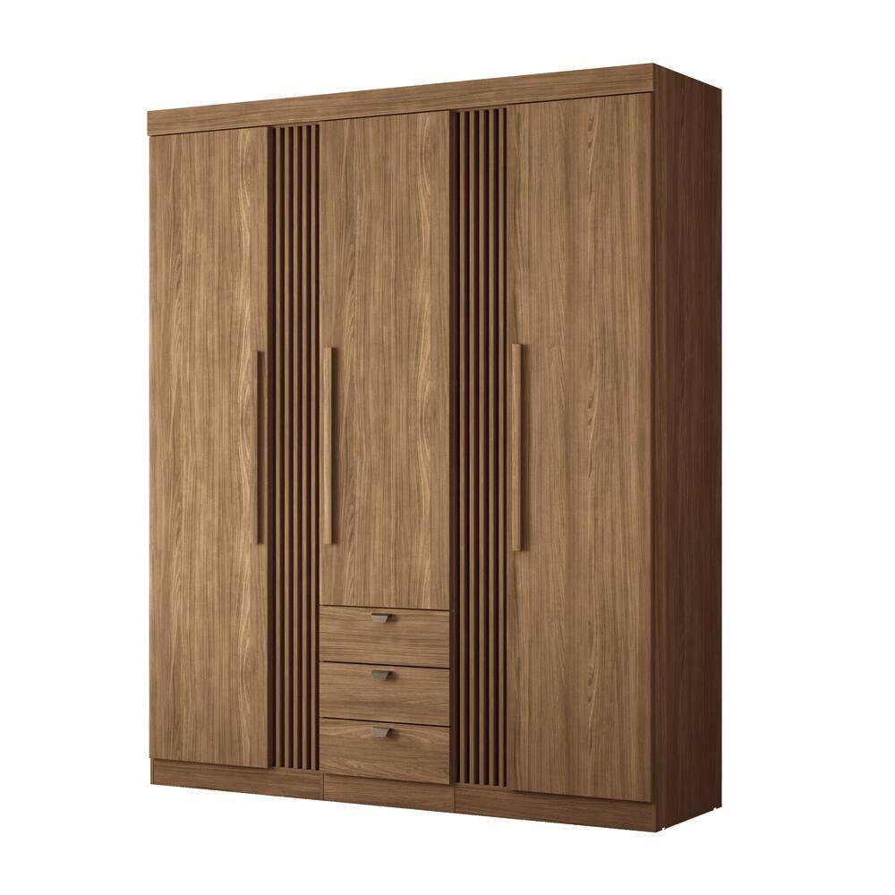 Guarda-roupa Santos Andirá Aurora 3 Portas 3 Gavetas 6 Prateleiras com Cabideiro Solteiro - 2