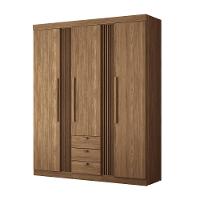 Guarda-roupa Santos Andirá Aurora 3 Portas 3 Gavetas 6 Prateleiras com Cabideiro Solteiro - 2