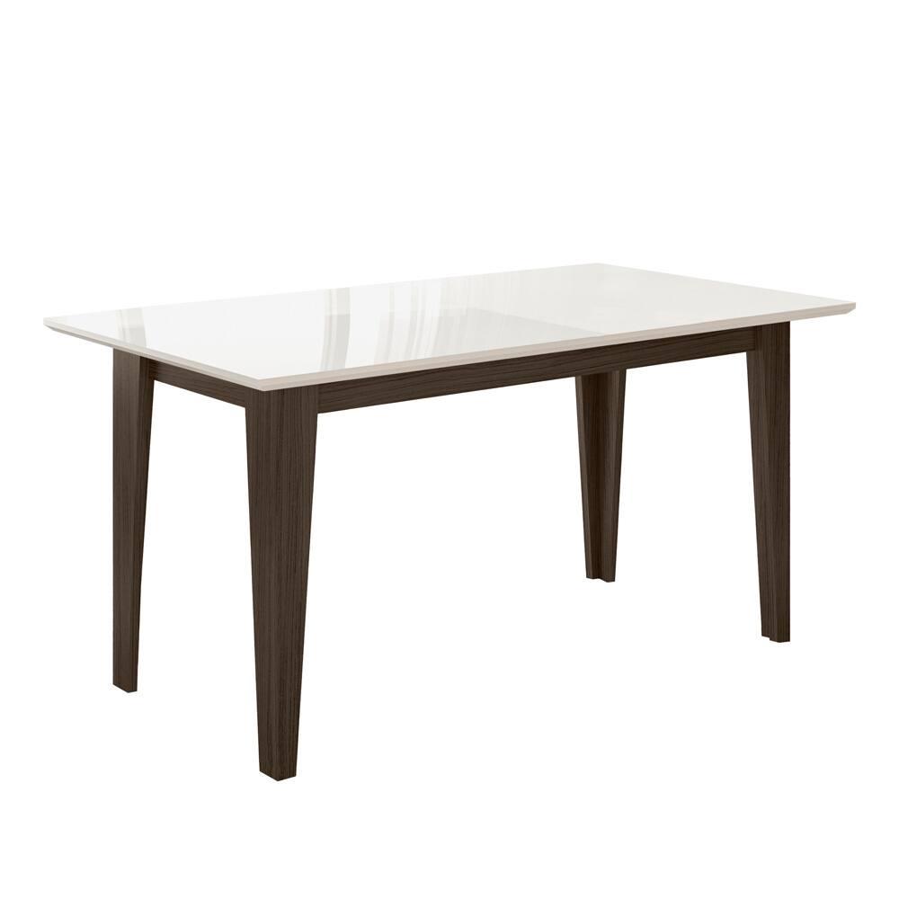 Mesa de Jantar Retangular Poliman Goya com Tampo de Vidro e 6 Cadeiras Revestidas em Suede - 3