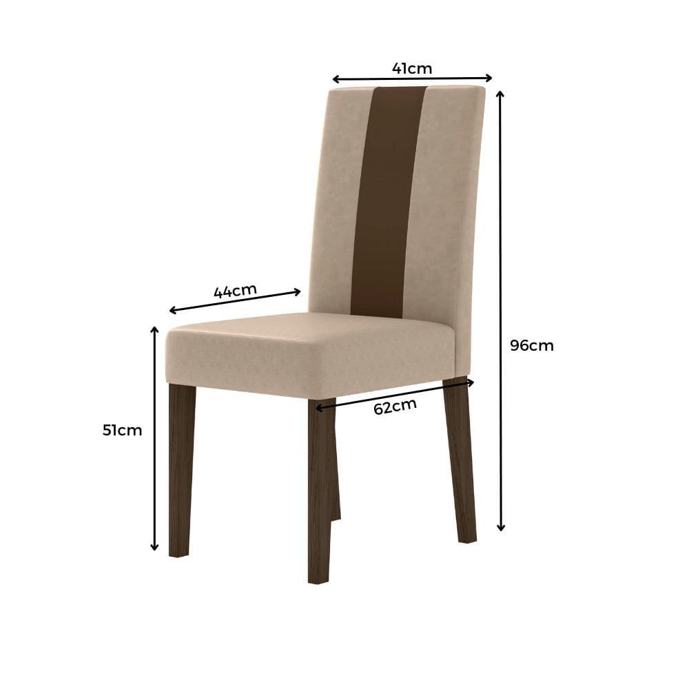 Mesa de Jantar Retangular Poliman Goya com Tampo de Vidro e 6 Cadeiras Revestidas em Suede - 8