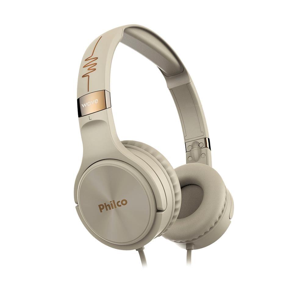 Fone de Ouvido Philco Headphone PFO02G - Bege - 1