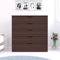 Cômoda Bartira Diplomata com 5 Gavetas, Trava de Segurança e Espaço para TV de até 42 polegadas - 90cm de Largura - 1