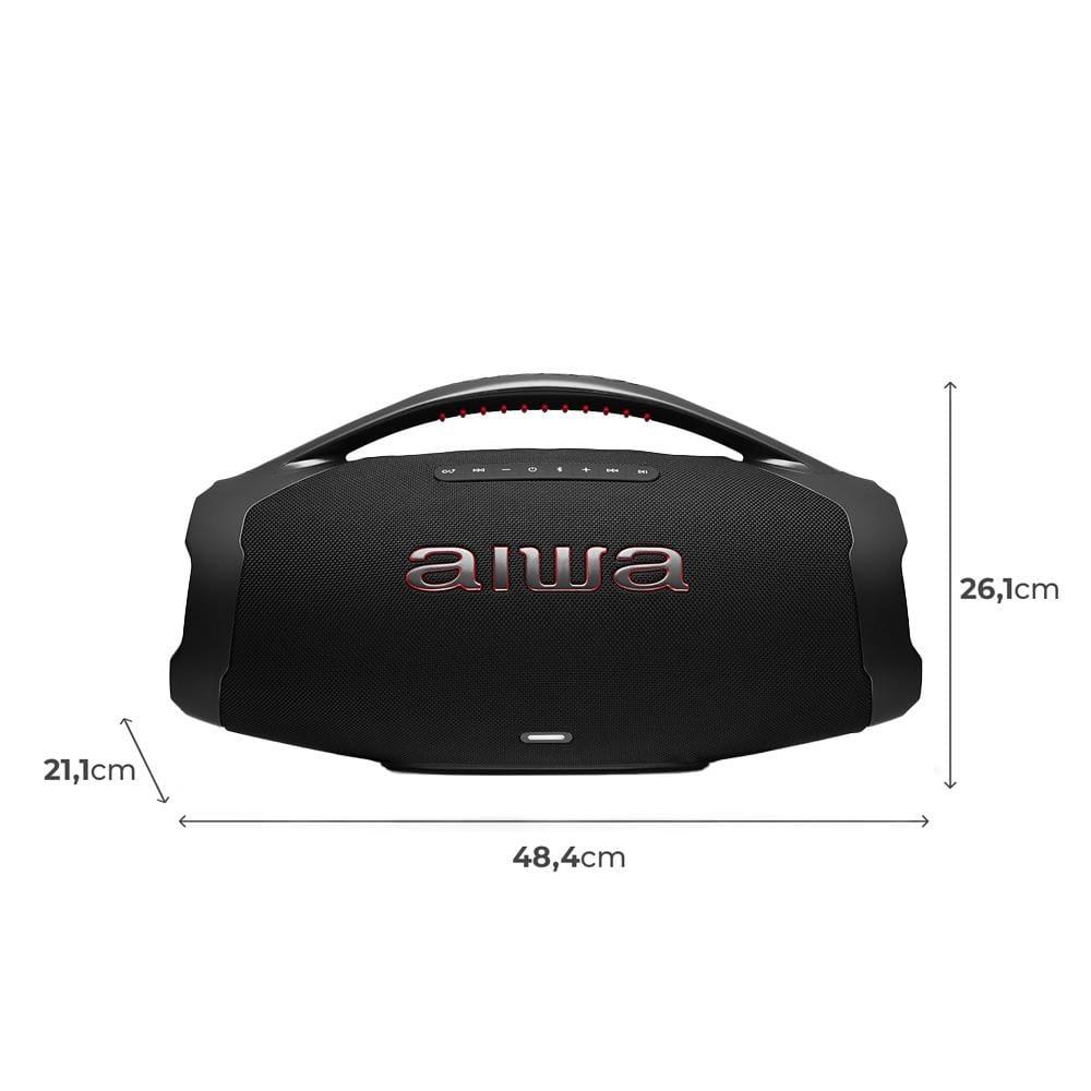 Caixa de Som Aiwa Boombox Plus com 3 Alto-falantes Bivolt e com Proteção IP66 Contra Água e Poeira AWS-BBS-01B - 200W - 6