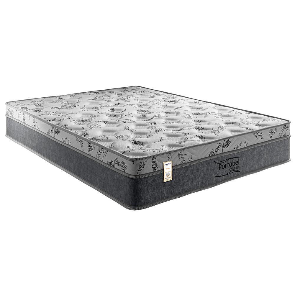 Colchão de Casal Portobel Orion com Molas Ensacadas e Revestimento em Tecido Poliéster 32x138x188cm - Cinza - 1