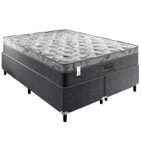 Cama Box King Size Portobel Orion com Molas Ensacadas e Revestimento em Tecido Poliéster 72x193x203cm - Cinza - 2