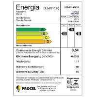 Ventilador de Coluna Mallory Max Control com 3 velocidades Controle Remoto e Timer - 140W - 9