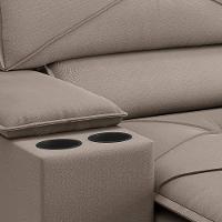 Sofá 2 lugares DDS Next Pop com Assento Retrátil e Encosto Reclinável em Veludo Suede com porta copos - 154cm de Largura - 2