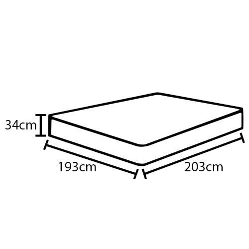 Colchão King Size Probel Fort Comfort D40 com Molas Prolastic e Pillow Top 34x193x203cm - Branco e Bege - 4