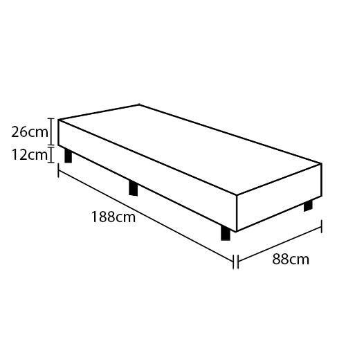 Base Box para Colchão de Solteiro Probel Village 38x88x188 cm - Preto - 3