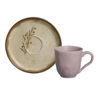Conjunto de Xícaras para Café Porto Brasil Stone Nativa com Pires 120 ml - 6 peças - 2