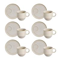 Conjunto de Xícaras de Chá Empilháveis com Pires Porto Brasil Latte – 230 ml - 1