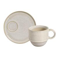 Conjunto de Xícaras de Chá Empilháveis com Pires Porto Brasil Latte – 230 ml - 2