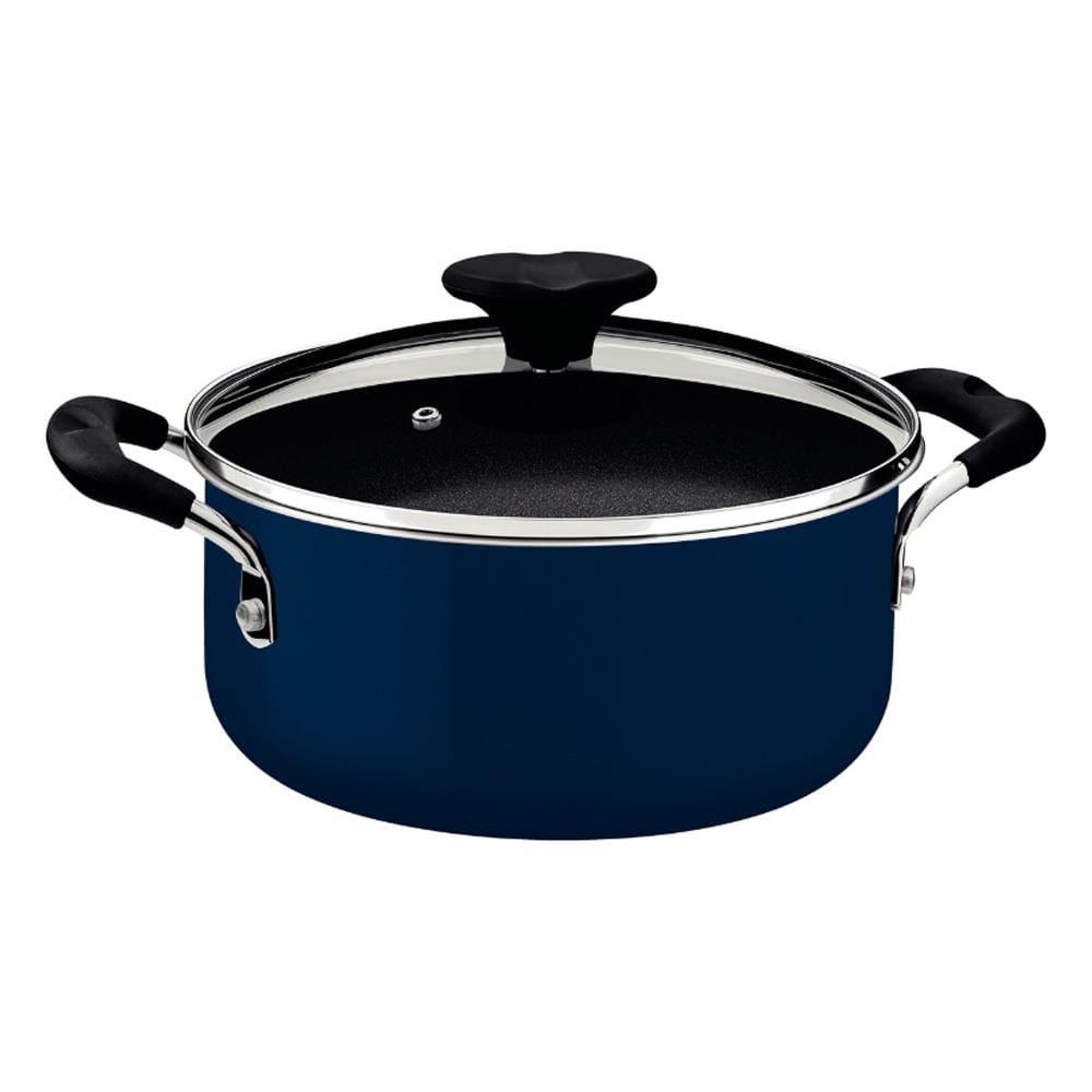 Conjunto de Panelas 5 Peças Tramontina Tunis Antiaderente com Revestimento Cerâmico e Fundo de Indução - Azul - 5