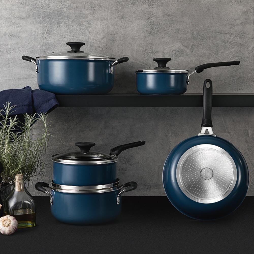 Conjunto de Panelas 5 Peças Tramontina Tunis Antiaderente com Revestimento Cerâmico e Fundo de Indução - Azul - 9
