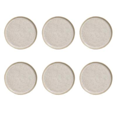 Conjunto de Prato de Pão Porto Brasil Bio Latte 6 peças – Bege