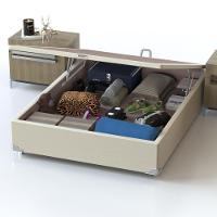 Base Box para Colchão de Casal Probel Classic com Baú 40x138x188cm - Bege - 2