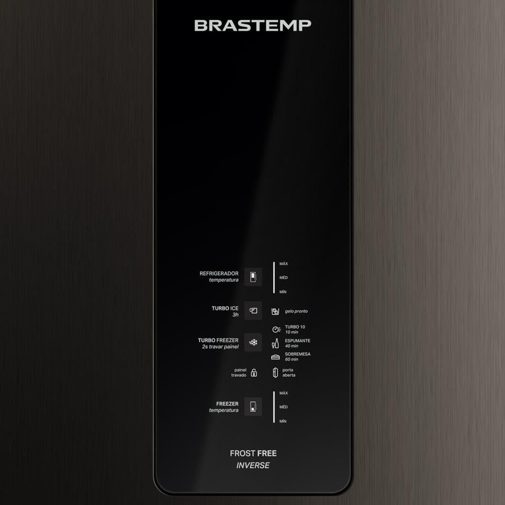 Geladeira Brastemp BRE57FE Frost Free Inverse com Painel Digital, Turbo Freezer e Ice Black Inox – 447 L - 6