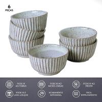 Conjunto de Ramequim Porto Brasil Linhas Pistache com 6 Peças 170 ml - Verde - 5