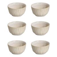 Conjunto de Ramequim Porto Brasil Linhas Latte com 6 Peças 170 ml - Bege - 1