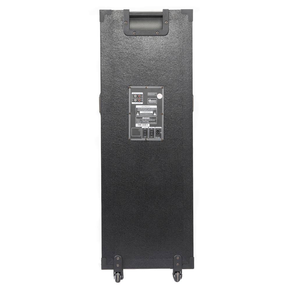Torre de Som Amvox Titan Black ACA 1402 com Luz e Display em LED, 2 Woofers de 10", Bluetooth, Entradas USB, Card e Microfones 1400W - Bivolt - 4