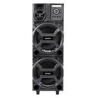 Torre de Som Amvox Titan Black ACA 1402 com Luz e Display em LED, 2 Woofers de 10", Bluetooth, Entradas USB, Card e Microfones 1400W - Bivolt - 1