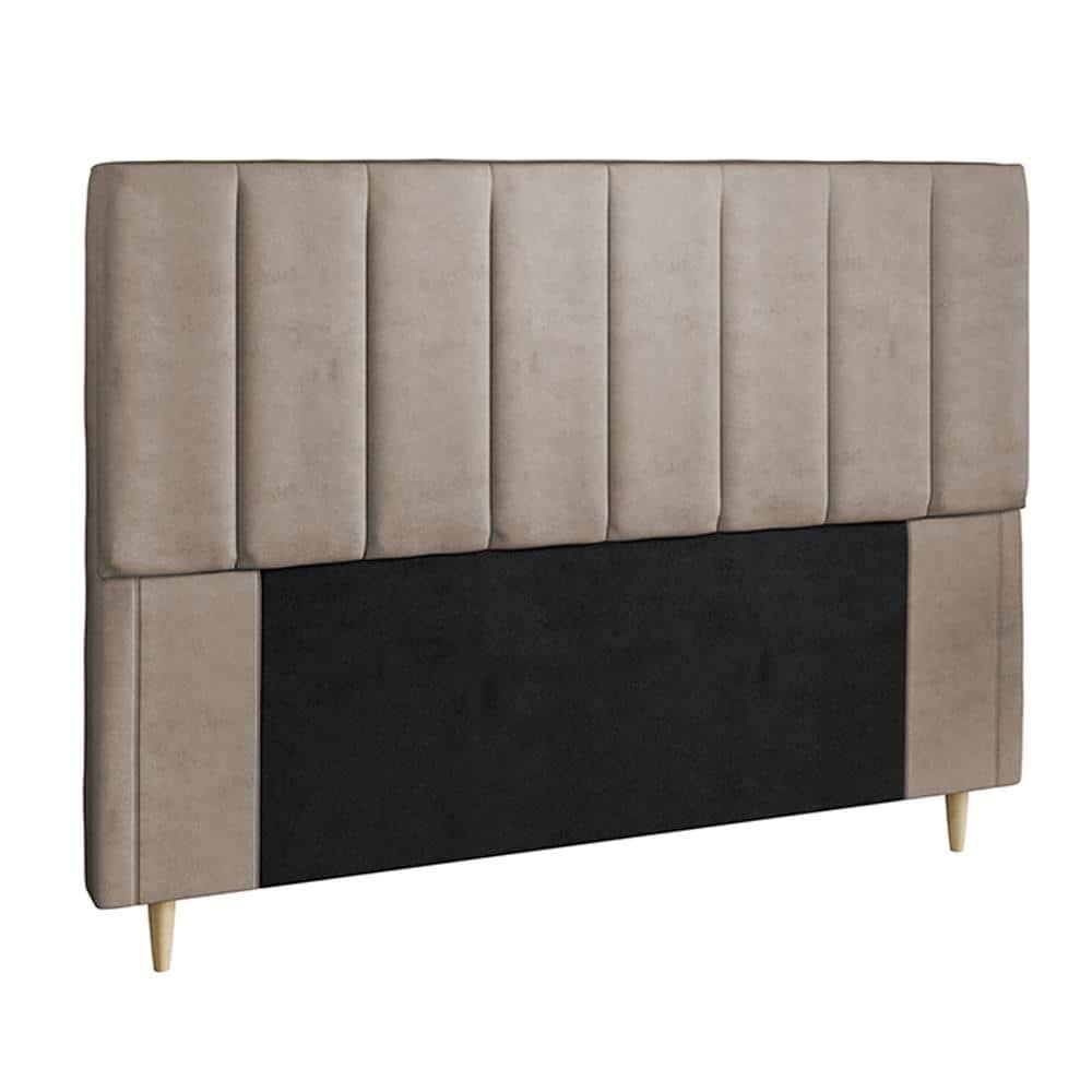 Cabeceira para Cama Box Queen Dobuê Veneza com Revestimento em Veludo - 2