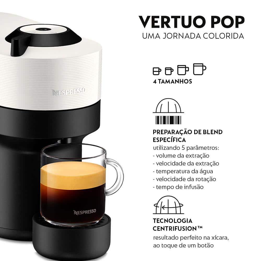 Cafeteira Nespresso Vertuo Pop com Kit Boas-Vindas – Branco Côco - 2
