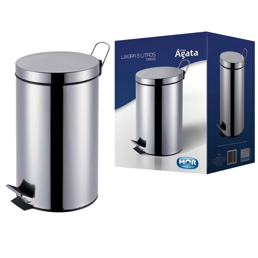 Lixeira M Mor Agata 8222 em Aço 5 LT - 2